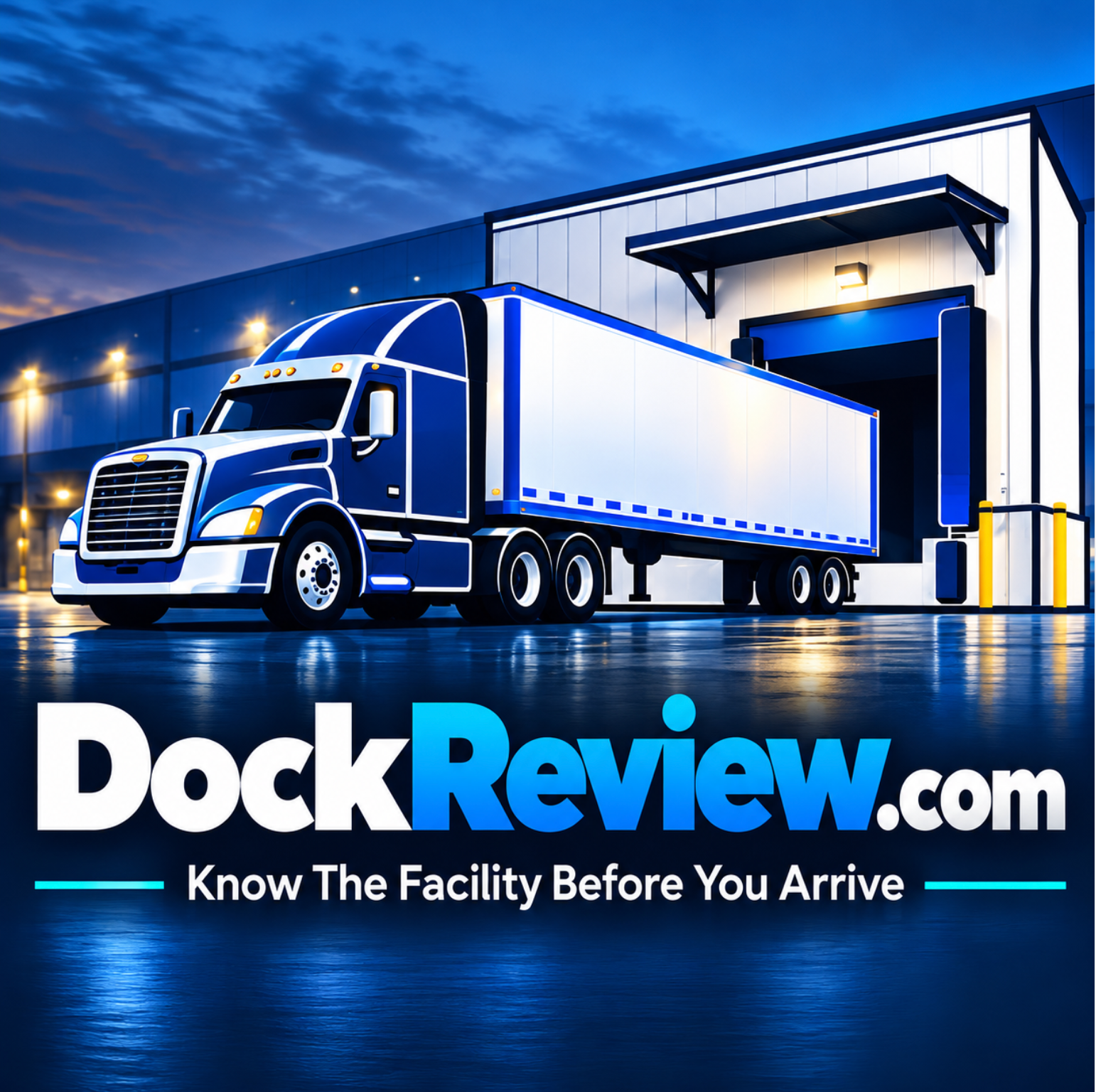 DockReview.com — Know The Facility Before You Arrive; truck at a loading dock